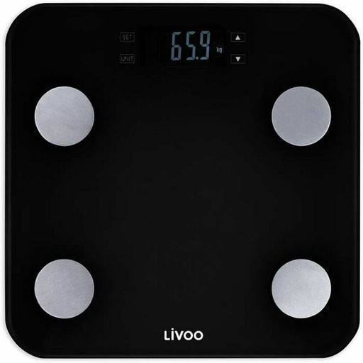 Báscula Digital de Baño Livoo DOM427N Negro Cristal Templado 180 kg