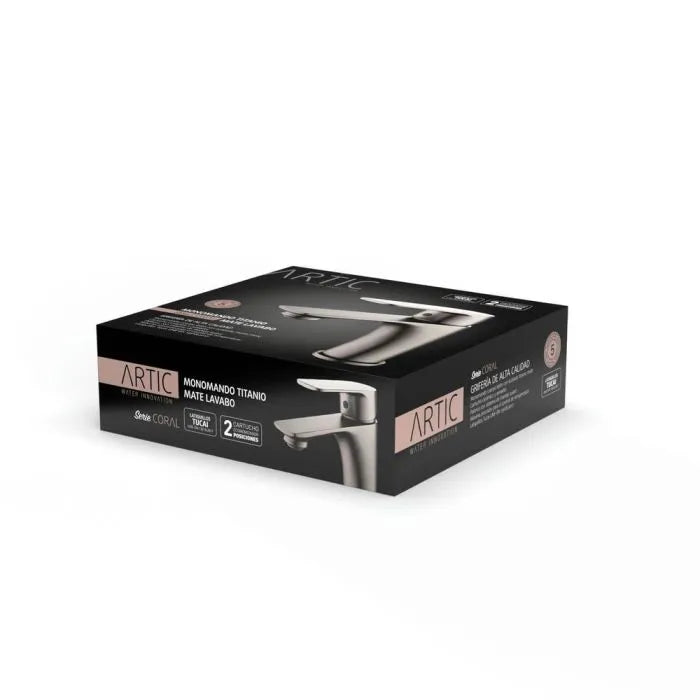 Monomando lavabo Coral Titanio Mate