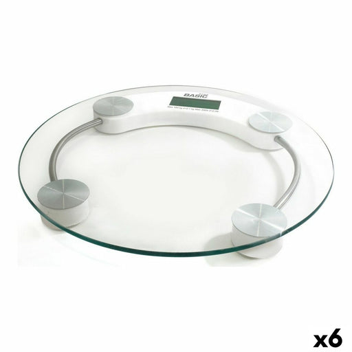 Báscula Digital de Baño Basic Home Transparente 33 x 3,5 cm (6 Unidades)
