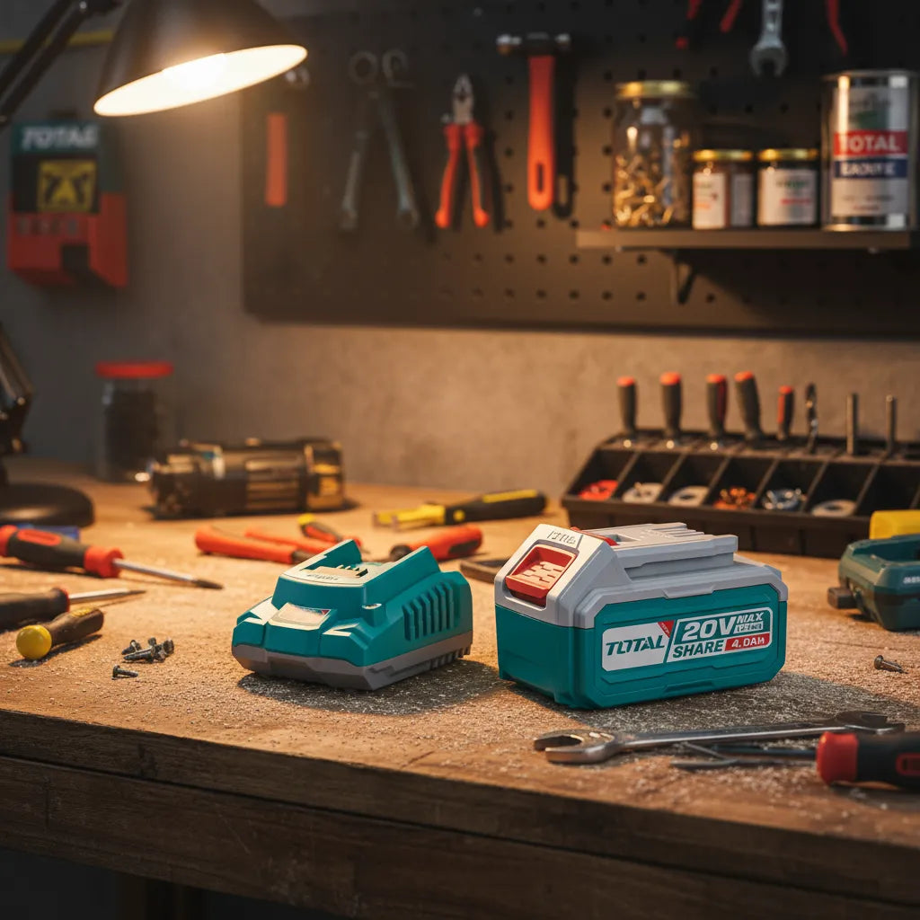 Pack batería 4Ah+cargador rápido TOTAL TOOLS