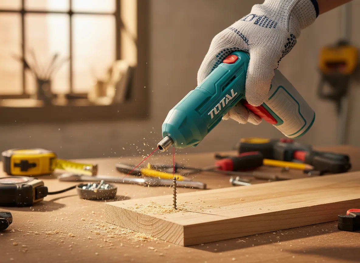 Atornillador artículado a batería 4V TOTAL TOOLS