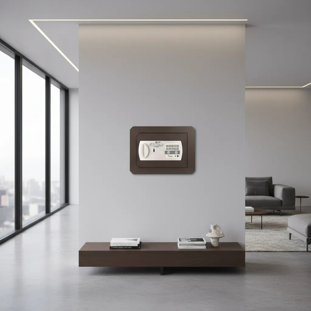 Caja fuerte Serie 1000 Mural llave y combinación electrónica Ollé