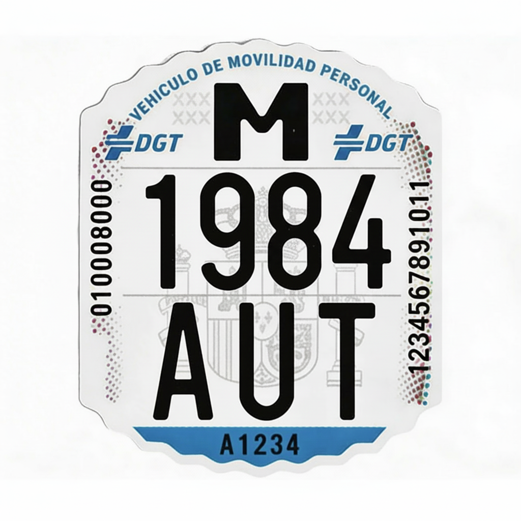 Matrícula homologada de patinete eléctrico VMP