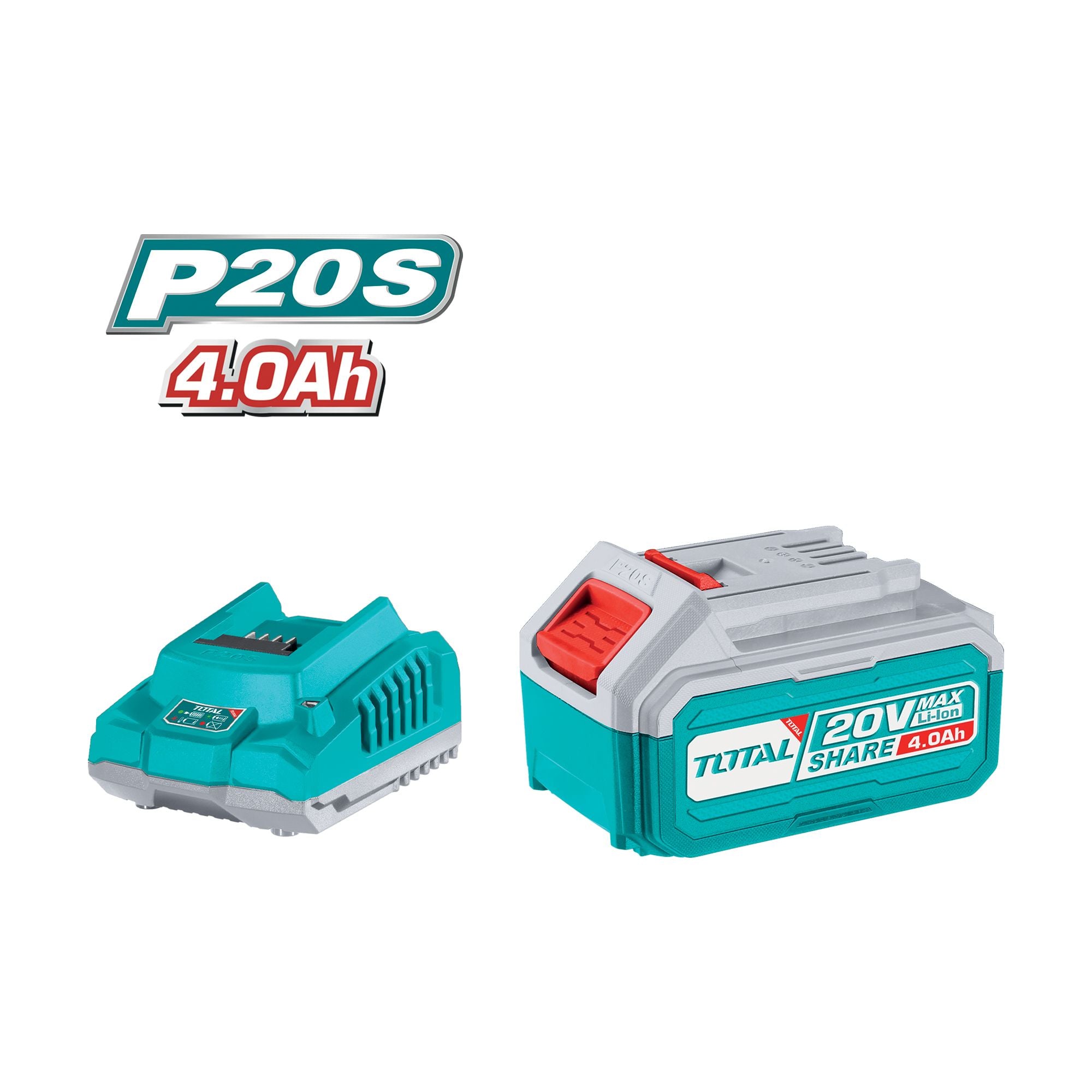 Pack batería 4Ah+cargador rápido TOTAL TOOLS