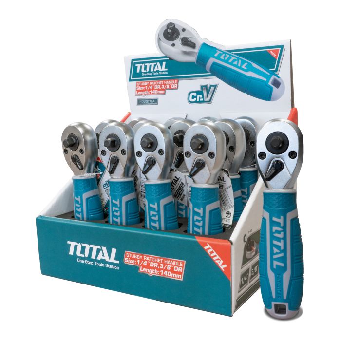 Llave carraca reversible 1/4"- 3/8" Total Tools