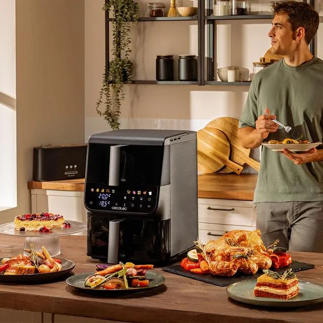 Freidora sin aceite 10L 2000W Cecofry DuoLevel 10000 DuoSize Window Cecotec