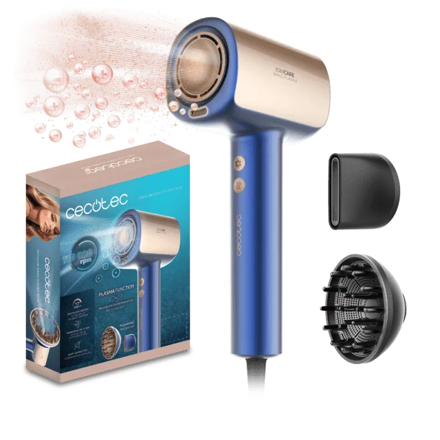 Secador de pelo Brushless de última generación DryGlam Nano Plasma Blue Cecotec