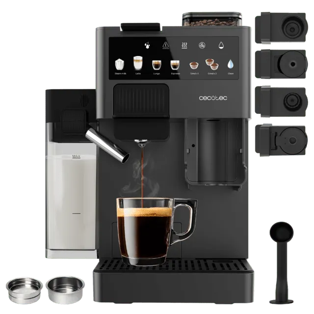 Cafetera de cápsulas con molinillo y depósito de leche Freestyle Grind & Latte Cecotec