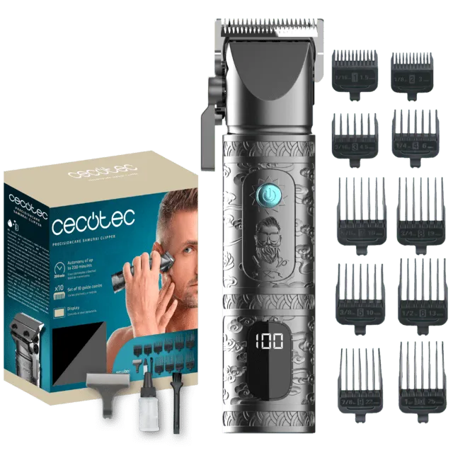 Cortapelos a batería PrecisionCare Samurai Clipper Cecotec